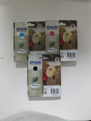 Cartuchos de tinta Epson T0611, T0612, T0613