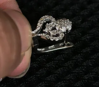 Pendientes Plata 1ª Ley Vintage con Cristales