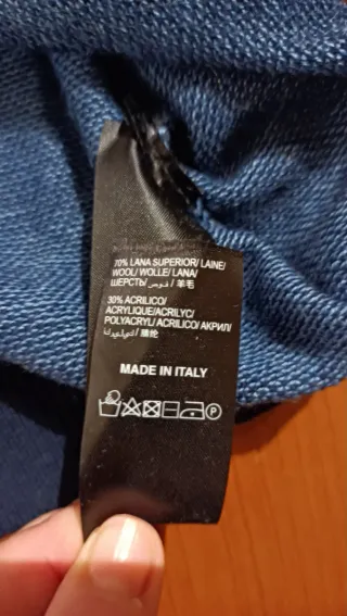 Maglione blu girocollo