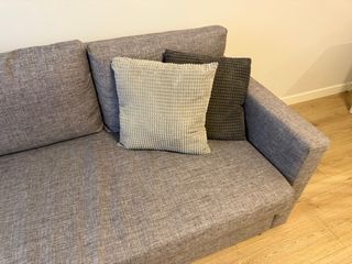 Sofá Cama 3 Plazas Gris Claro Ikea