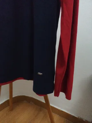 Blusa manga larga bicolor