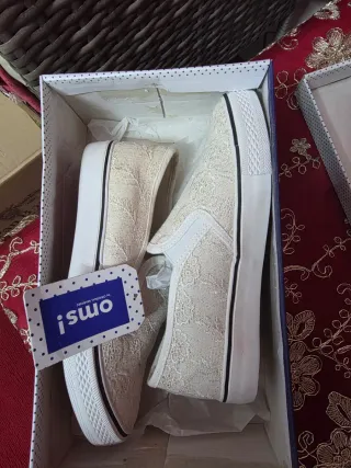 Scarpe donna slip-on oms! bianche