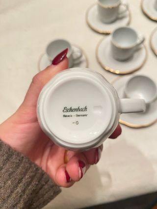 Juego de 10 tazas de café de porcelana