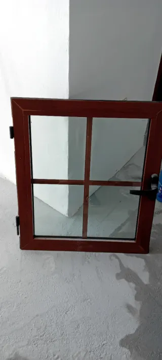 2 Ventanas Aluminio Madera