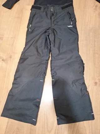 Pantalón de Ski Negro T/10 Termica Gafas