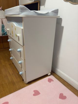 Cómoda bebé cambiador 4 cajones