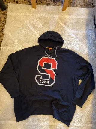 Sudadera Oliver Negra Roja Y2K Retro Baggy