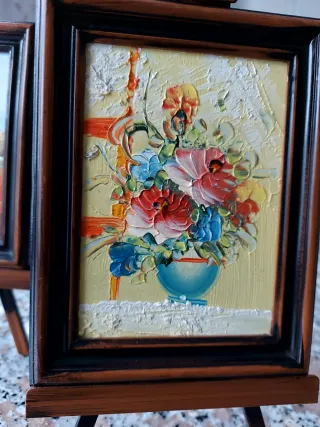 Coppia Quadretti Pittura Paesaggio