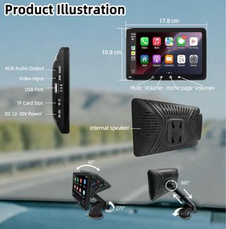 Pantalla Coche 7 Carplay Android Auto Inalámbrico