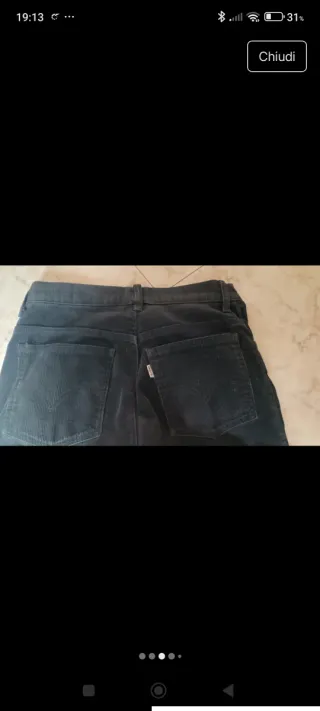 Pantaloni Levi's in velluto grigio