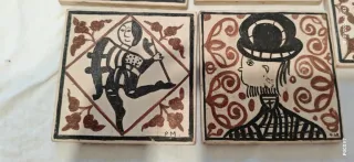 Azulejos socarrats pintados a mano