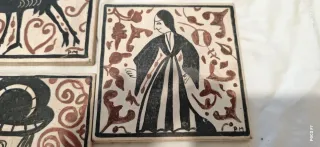 Azulejos socarrats pintados a mano