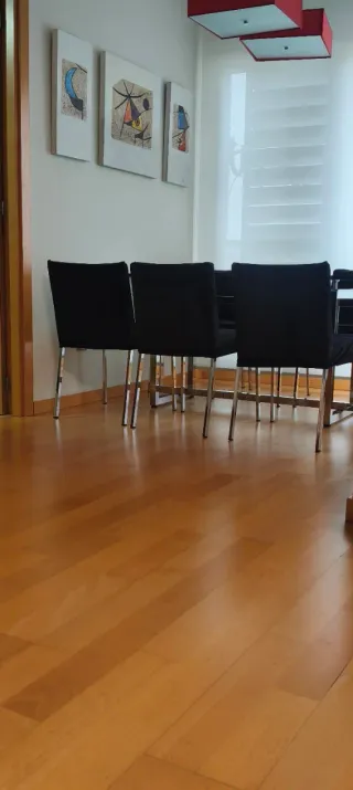 Mesa Cristal Grueso + 6 Sillas