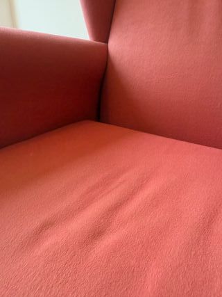 2 Sillones Orejeros Tela Rosa