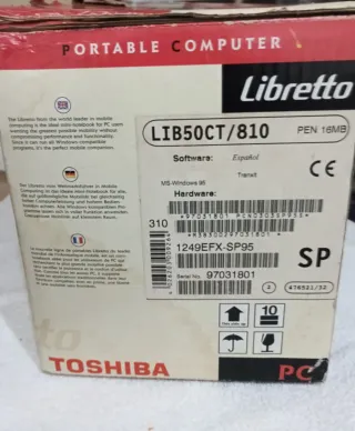 Toshiba Libretto BACT Ordenador Portátil Vintage