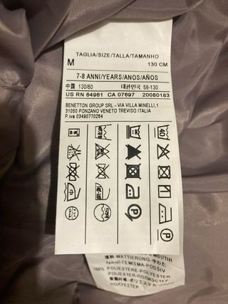 Chaqueta abrigo niña 7-8 años