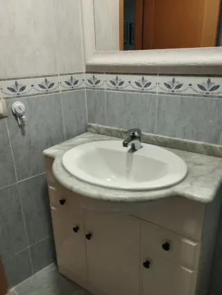 Mueble de baño con lavabo de mármol, regalo espejo