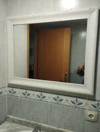 Mueble de baño con lavabo de mármol, regalo espejo