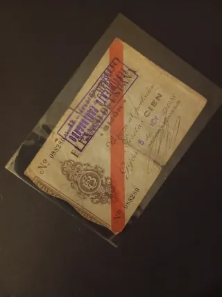 Billete 100 Pesetas Gijón 1936 Raro
