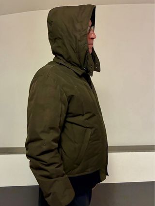 Giubbotto imbottito con cappuccio verde