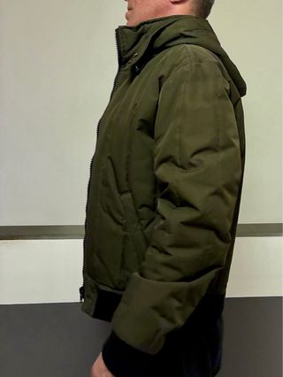 Giubbotto imbottito con cappuccio verde