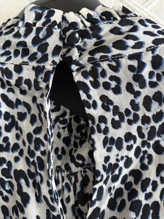 Blusa Zara Animal Print Fruncidos Talla M. Nueva