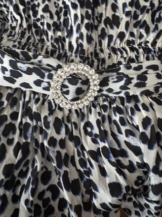 Blusa Zara Animal Print Fruncidos Talla M. Nueva