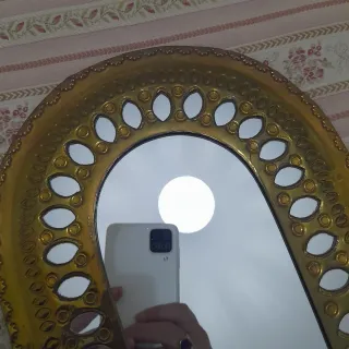 Specchio etnico dorato