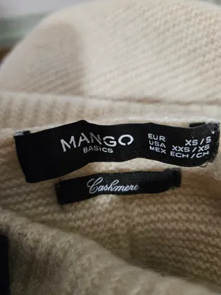 Jersey de Cashmere, Mango, beige, Talla XS/S
