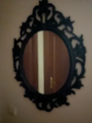 Espejo Ovalado Negro