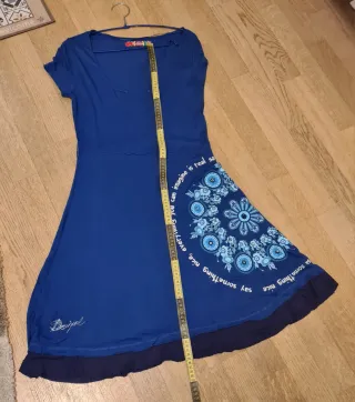 Abito donna blu con stampa floreale