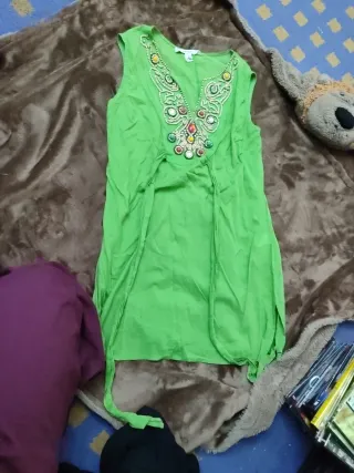 Zara Camiseta/Vestido Verde Talla M
