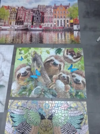 Lote de 4 Puzzles El buo le falta una del marco