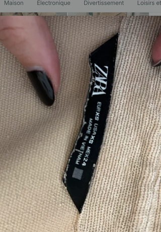 Vestido beige Zara Talla XS