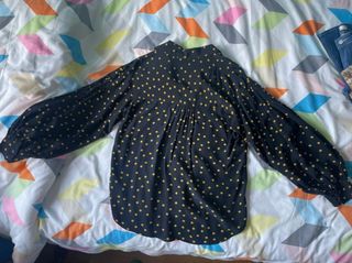 Camisa Mango lunares S manga abullonada