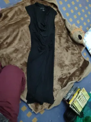 Vestido Negro Mango Talla M