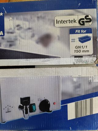 Freidora y calienta platos hostelería