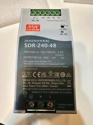 Fuente de Alimentación MEAN WELL SDR-240-48 NUEVA