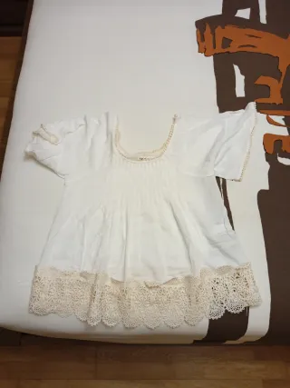 Camisa encaje blanca Talla S