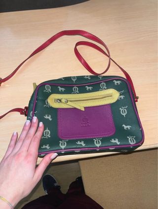 Bolso El Potro verde y morado
