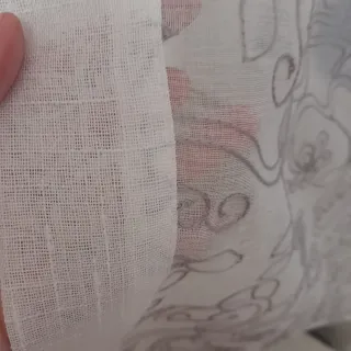 Tendine a vetro con motivo floreale color tortora