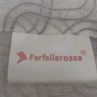 Tendine a vetro con motivo floreale color tortora