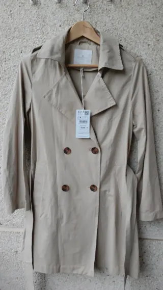 Gabardina Beige Talla M Nueva