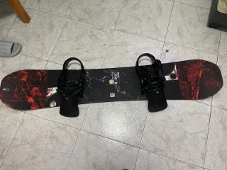Tabla Snowboard 155cm con Fijaciones