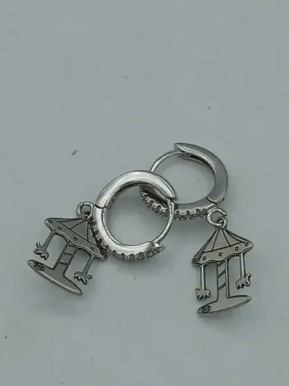 Orecchini Argento 925 con Giostrina e Strass