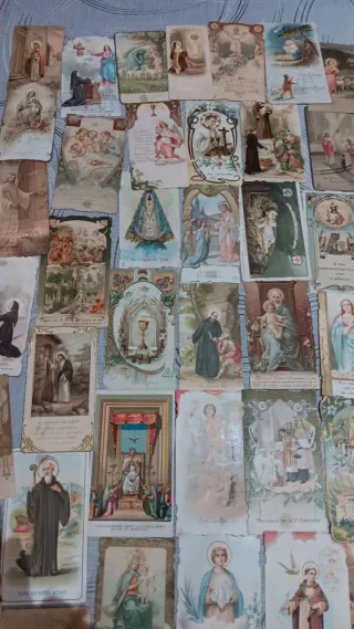 160 estampitas religiosas antiguas