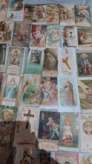 160 estampitas religiosas antiguas