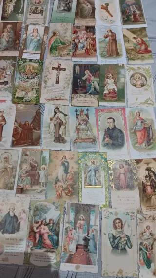 160 estampitas religiosas antiguas