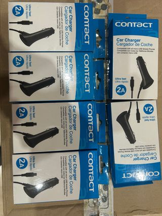 Lote 6 Cargadores Coche Micro USB CONTACT