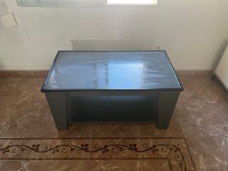 Mesa de centro gris antracita plegable